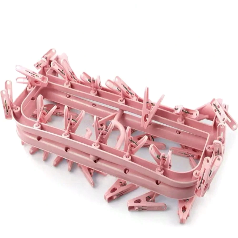Varal Suspenso Orbital Lar da Madeira Blush 32 Presilhas com Giro 360 Graus