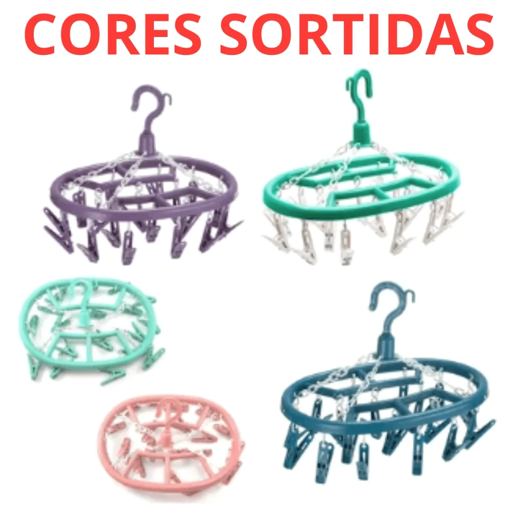 Kit 4 Mini Varais Multiuso Ovais Lar da Madeira Compact Travel com Travamento Antivento